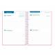 AGENDA ESCOLAR LIDERPAPEL 26-27 ESPIRAL CLASSIC 2 DIAS PAGINA A5 BILINGUE 70G PAPEL FSC ROSA