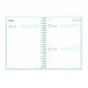 AGENDA ESCOLAR LIDERPAPEL 26-27 ESPIRAL FLOWERS DIA PAGINA A5+ BILINGUE 80G PAPEL FSC AZUL