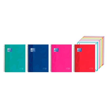 CUADERNO ESPIRAL MARCA OXFORD EUROPEANBOOK 10 TAPA EXTRADURA DIN A4 200 HOJAS CUADRO 5 MM
