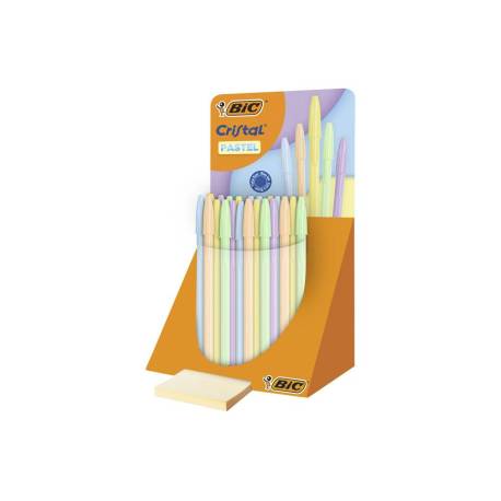 BOLIGRAFO MARCA BIC CRISTAL PASTEL PUNTA 1 MM COLORES SURTIDOS