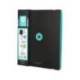 CARPETA CON RECAMBIO MARCA ANTARTIK A4 CUADRO 5MM FOAM 4 ANILLAS 35MM MIXTAS BICOLOR NEGRO MENTA
