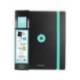 CARPETA CON RECAMBIO MARCA ANTARTIK A4 CUADRO 5MM FOAM 4 ANILLAS 35MM MIXTAS BICOLOR NEGRO MENTA