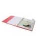 CARPETA CON RECAMBIO ANTARTIK A4 CUADRO 5MM FOAM 4 ANILLAS 35MM MIXTAS COLOR CORAL
