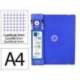 CARPETA CON RECAMBIO MARCA ANTARTIK A4 CUADRO 5MM FOAM 4 ANILLAS 35MM MIXTAS COLOR AZUL