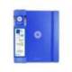 CARPETA CON RECAMBIO MARCA ANTARTIK A4 CUADRO 5MM FOAM 4 ANILLAS 35MM MIXTAS COLOR AZUL