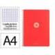 CUADERNO ESPIRAL MARCA ANTARTIK A4 TAPA FOAM 80H 90GR CUADRO 4MM CON MARGEN COLOR ROJO