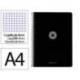 CUADERNO ESPIRAL MARCA ANTARTIK A4 TAPA FOAM 80H 90GR CUADRO 4MM CON MARGEN COLOR NEGRO