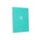 CUADERNO ESPIRAL MARCA ANTARTIK A4 TAPA FOAM 80H 90GR CUADRO 4MM CON MARGEN COLOR MENTA
