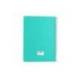 CUADERNO ESPIRAL MARCA ANTARTIK A4 TAPA FOAM 80H 90GR CUADRO 4MM CON MARGEN COLOR MENTA