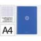 CUADERNO ESPIRAL MARCA ANTARTIK A4 TAPA FOAM 80H 90GR CUADRO 4MM CON MARGEN COLOR AZUL