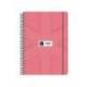 AGENDA ESCOLAR MARCA ANTARTIK 26-27 ESPIRAL PACK AND GO DIA PAGINAA5+ BILINGÜE 80G PAPEL FSC ROSA CORAL