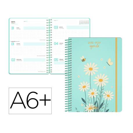 AGENDA ESCOLAR MARCA LIDERPAPEL 26-27 ESPIRAL FANTASY D SEMANAVISTA A6+ BILINGUE 80G PAPEL FSC AZUL