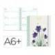 AGENDA ESCOLAR MARCA LIDERPAPEL 26-27 ESPIRAL FLOWERS SEMANA VISTA A6+ BILINGUE 80G PAPEL FSC BLANCO