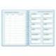 AGENDA ESCOLAR MARCA LIDERPAPEL 26-27 ESPIRAL CLASSIC 2 DIAS PAGINA A5 BILINGUE 70G PAPEL FSC AZUL