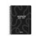 AGENDA ESCOLAR MARCA LIDERPAPEL 26-27 ESPIRAL CLASSIC 2 DIAS PAGINA A5 BILINGUE 70G PAPEL FSC NEGRO