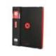 CARPETA 4 ANILLAS DE 35 MM MIXTAS MARCA ANTARTIK A4 FOAM BICOLOR NEGRO ROJO