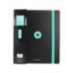 CARPETA 4 ANILLAS DE 35 MM MIXTAS MARCA ANTARTIK A4 FOAM BICOLOR NEGRO MENTA