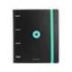 CARPETA 4 ANILLAS DE 35 MM MIXTAS MARCA ANTARTIK A4 FOAM BICOLOR NEGRO MENTA
