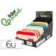 ESTUCHE PORTATODO MARCA LIDERPAPEL DUO 2 CREMALLERAS CON BOLSILLO FRONTAL 220X90X50 MM