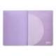 LIBRETA MARCA LIDERPAPEL 360 TAPA DE PLASTICO A4 48 HOJAS 90G/M2 CUADRO 5 MM CON DOBLE MARGEN COLORES PASTEL
