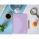 LIBRETA LIDERPAPEL 360 TAPA DE PLASTICO A4 48 HOJAS 90G/M2 HORIZONTAL CON DOBLE MARGEN PASTEL