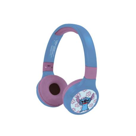 AURICULARES PLEGABLES MARCA LEXIBOOK STITCH 2 EN 1 BLUETOOTH CON CABLE