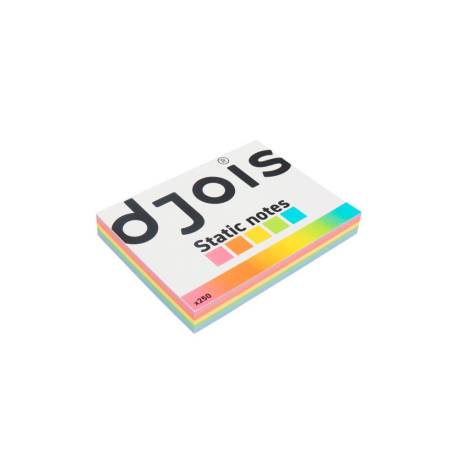 BLOC DE NOTAS ELECTROSTATICAS QUITA Y PON MARCA DJOIS 75X100 MM 250 HOJAS 5 COLORES SURTIDOS