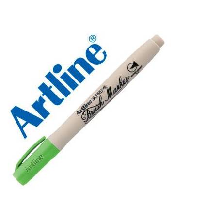 Rotulador Artline Supreme Brush Acuarelable Punta Pincel Verde Amarillento