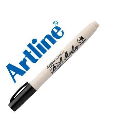 Rotulador Artline Supreme Brush Acuarelable Punta Pincel Negro