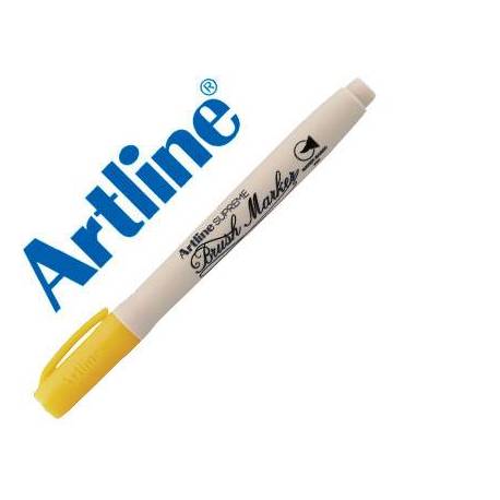Rotulador Artline Supreme Brush Acuarelable Punta Pincel Amarillo