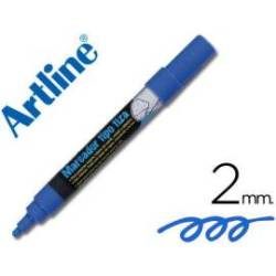 Rotulador Artline EPW-4 para pizarra tipo tiza Color Azul Bolsa 4 unidades