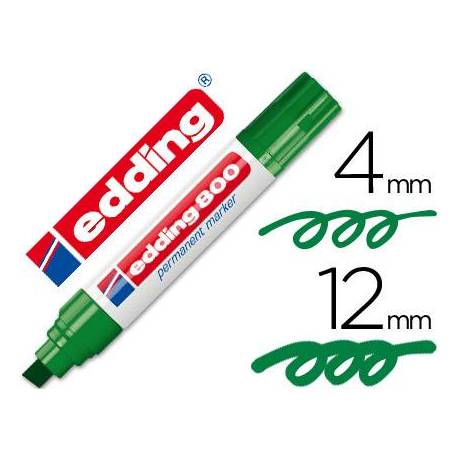 Rotulador Permanente Edding 800 Verde Punta Biselada