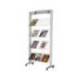 Expositor fast-paperflow de suelo metalico baldas transparentes 4 estantes