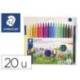 Rotulador Staedtler Slim Noris Club punta fina caja de 20 rotuladores lavables