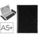 Carpeta Saro lomo flexible gomas con solapas cuarto negro modelo 121