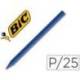Lapices cera Plastidecor caja 25 unidades color azul oscuro