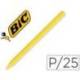 Lapices cera Plastidecor caja 25 unidades color amarillo