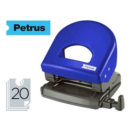 Taladrador petrus 62 color azul capacidad 20 hojas.