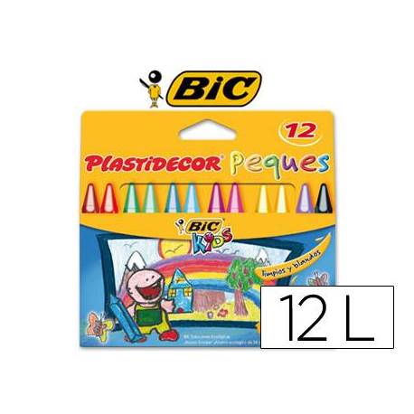 Lapices cera Plastidecor Peques 12 colores surtidos