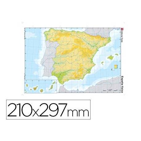Mapa mudo España fisico