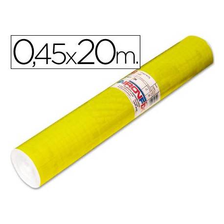 Aironfix Rollo Adhesivo 45cm x 20mt Unicolor Amarillo Brillo