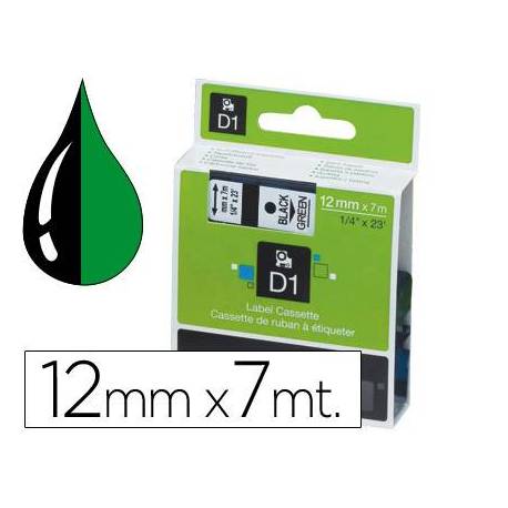Cinta Dymo D1 Verde Poliester