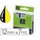 Cinta Dymo D1 Amarillo Poliester