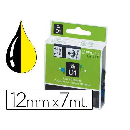 Cinta Dymo D1 Amarillo Poliester