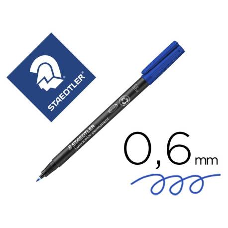 Rotulador Retroproyección Permanente Staedtler Lumocolor 318 Azul Punta Superfina Redonda