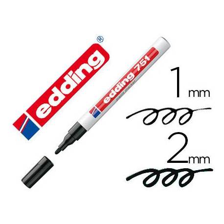 Rotulador Permanente Edding 751 Negro Punta Redonda