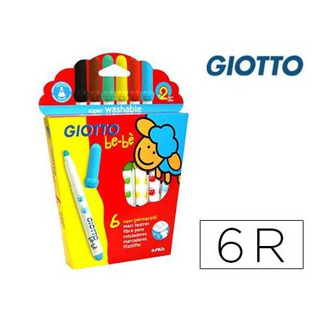 Rotulador Giotto Bebe Punta Gruesa Caja de 6 colores