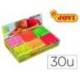 Plastilina Jovi Fluorescentes pequeñas colores surtidos Caja de 30 unidades 50 gr