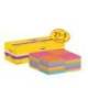 BLOC DE NOTAS ADHESIVA QUITA Y PON POST-IT SUPER STICKY 76X76 MM 90 HOJAS COLORES SURTIDOS PACK DE 21 + 3