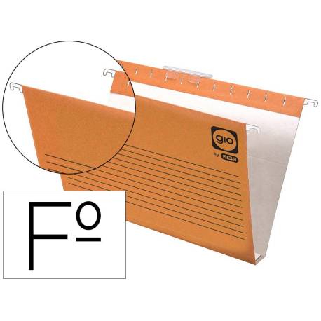 Carpeta colgante Gio Folio con visor superior Kraft eco Lomo 30 mm 